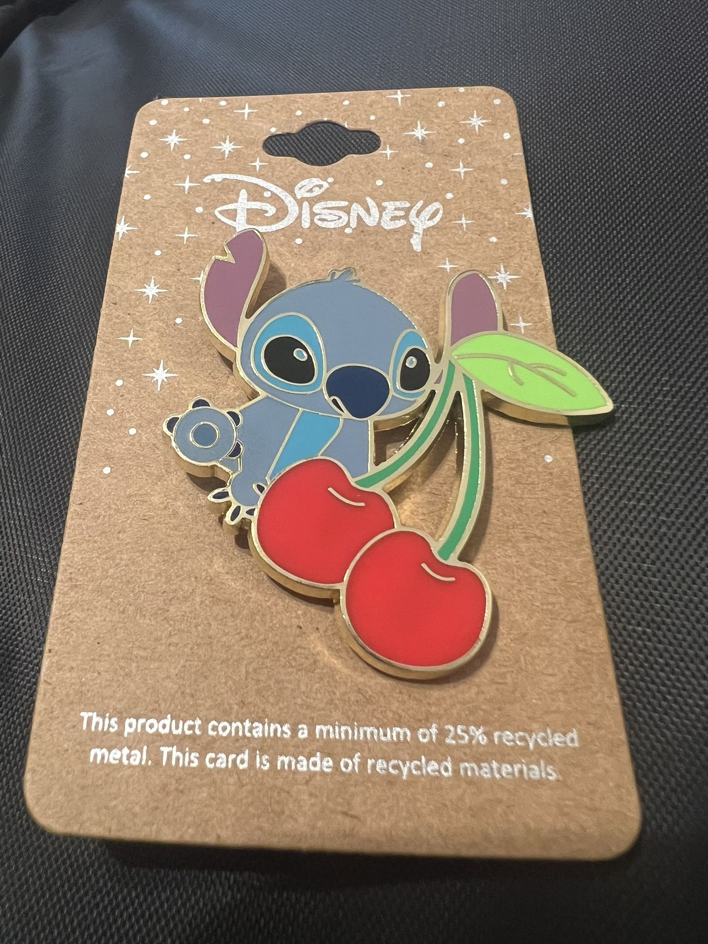 Disney Stitch With Cherries Pin
