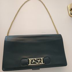 Original BALLY Made In Italy Black Leather Clutch MINT