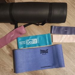 Stretch Bands, Yoga Mat, Waist Band