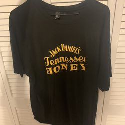 Jack Daniels Tennessee Honey Whiskey Sz XL Black Like New T Shirt