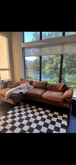Faux Leather Couch