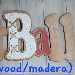 Wood Football Sign