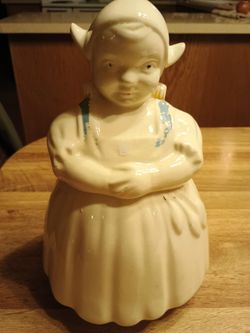 Vintage Dutch Tulip Girl Cookie Jar