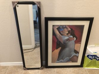Mirror and frame wall art, NEW