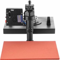 VEVOR Heat Press, 5 in 1 Heat Press Machine 15x15, 1050W Sublimation Transfer Printer with Teflon Coated, Fast&Even Heating, Digital Precise Temperatu