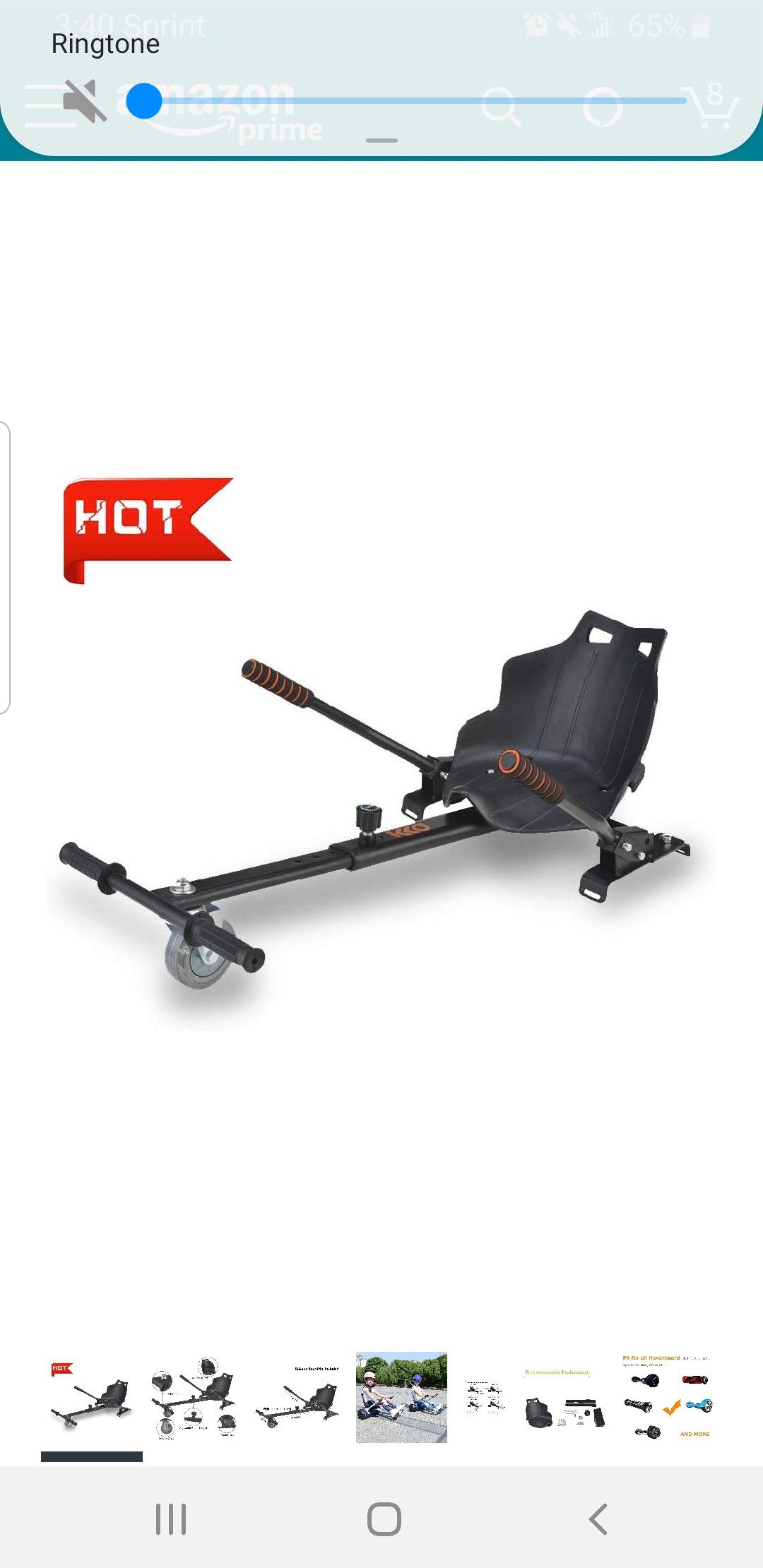 New Hovercart Open Box black for Hoverboard