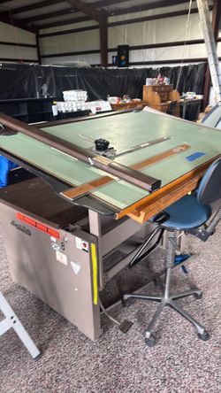 Vintage May O Matic drafting and blueprint table