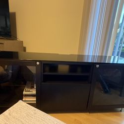 Black TV stand