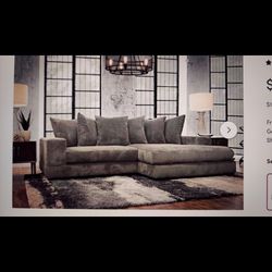 Luxe 108" Corduroy Sectional Couch