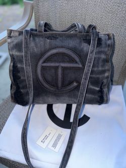 Telfar Denim Shopping Bag large
