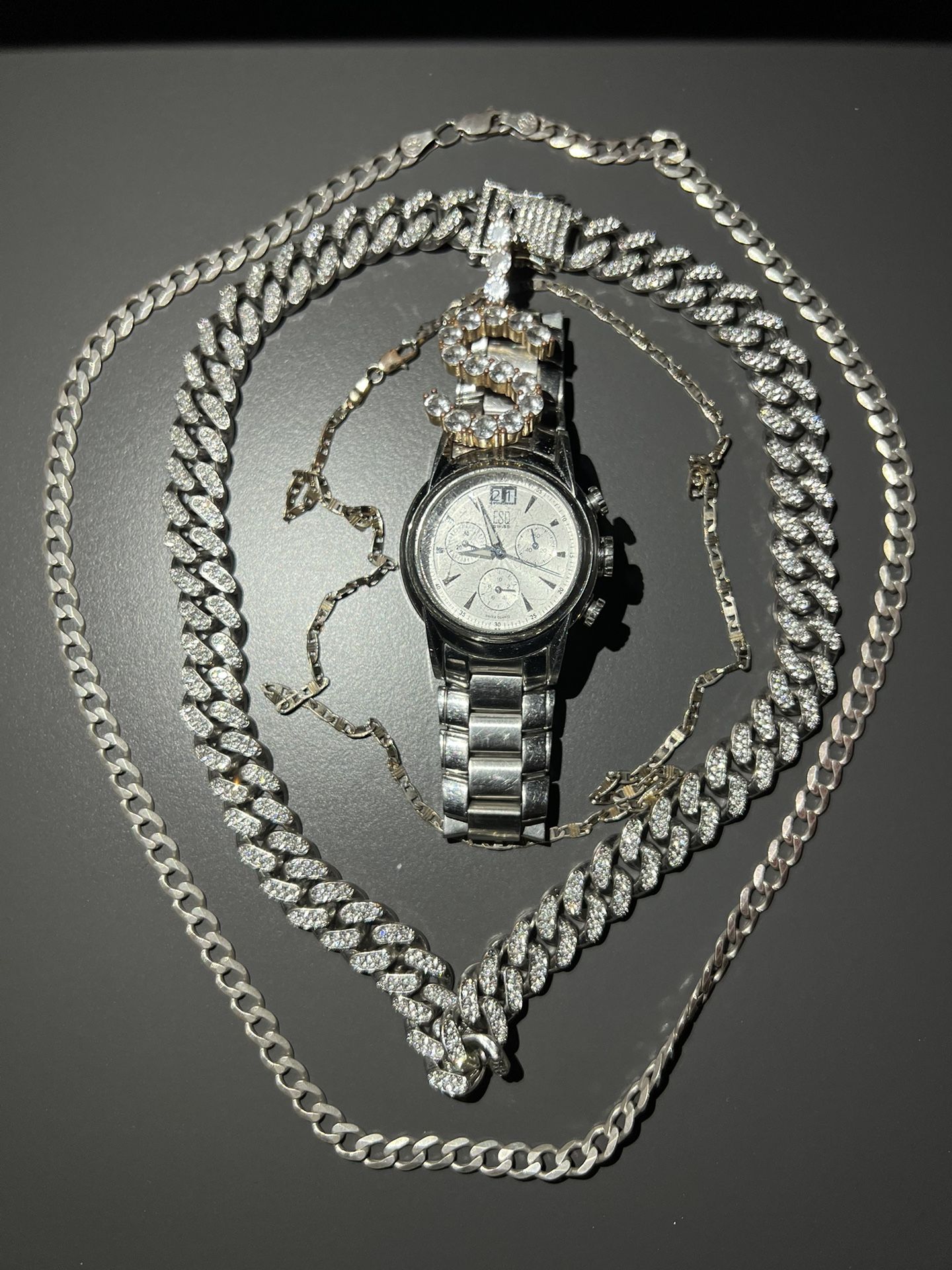 Silver Jewelry And $300 Watch