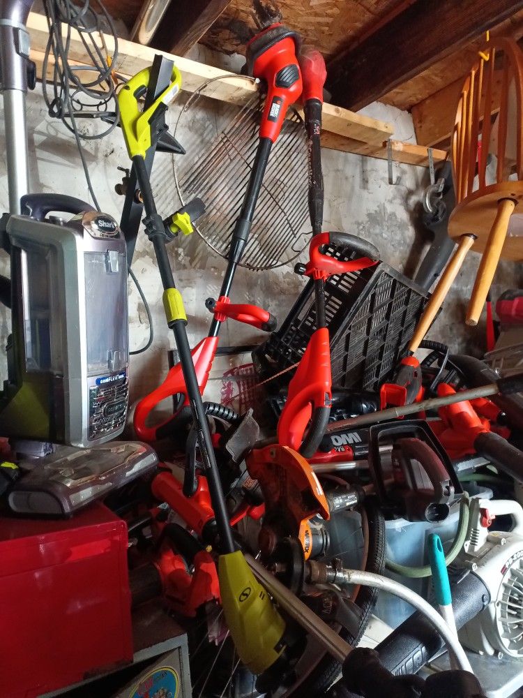 Entire 2 Car Garage Filled With Tools And Power Washers, Snow bLowers Tool Boxes. Power Tools,Yard Tools And Morer