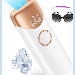 Painless IPL Laser Hair Removal Device with 5℃ Ice Cooling, 3-in-1 Permanent Hair Remover for Women & Men, At-Home Electrolysis Epilator for Face & Bo