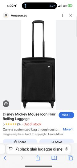 Disney Mickey Mouse Icon Flair luggage Black
