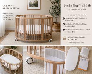Like New Stokke Sleepi™ V3 Crib + Mattress & Accessories ($1,400+ Retail)
