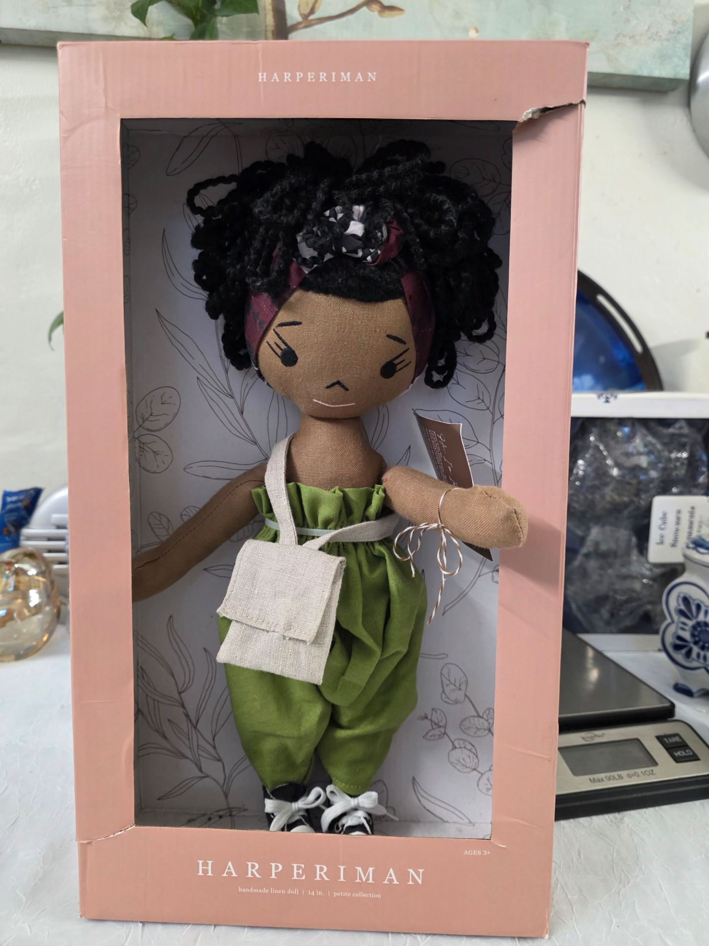 New w Box Harperiman Handmade Linen Doll 14" Imani Target Exclusive-A RARE Find!