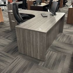 $100 Off | L Shape Office Desk With Inner Curve