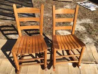Solid oak children's rocking chairs