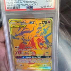Pokémon Reshiram & Charizard Tag Team Psa 9