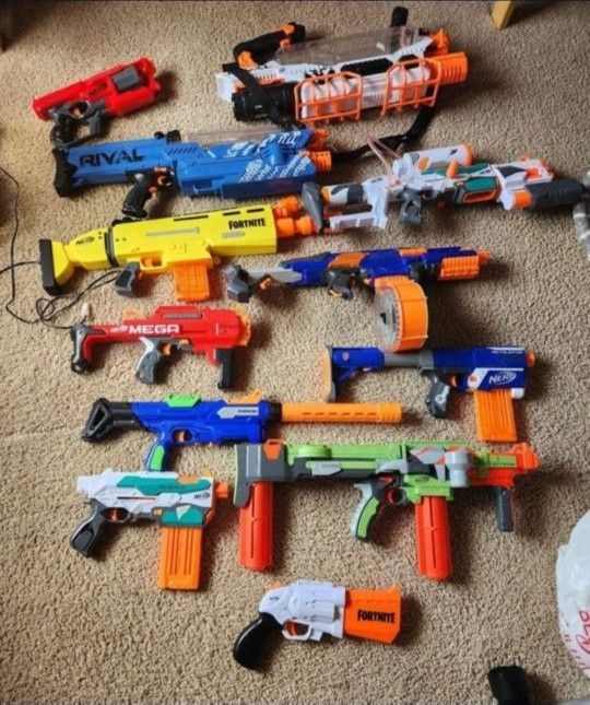 Lot Of Nerf Guns