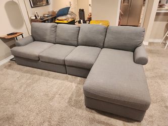 Gray Sectional with Chaise