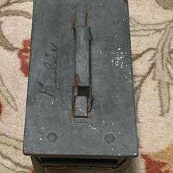 Vintage Metal Military Ammunition Box