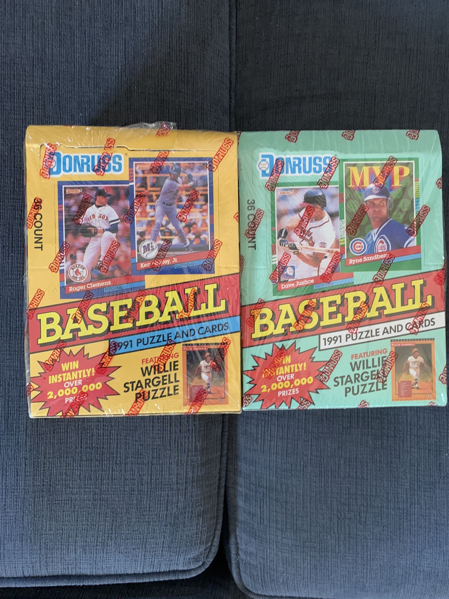 2 Boxes! DONRUSS Baseball Card Boxes Sealed from 1991