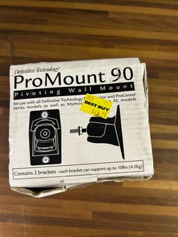 Definitive Technology ProMount 90 Pivoting Wall Mount Pair Black ProMonitor Mythos Gem New