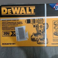 Dewalt 20vXR Hammer Dril Y Impact Dril Combo
