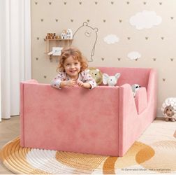 Brand new Pink Toddler bed frame for 2-6 Years, brand new in box