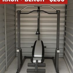 💪 Heavy-Duty Power Rack + Bench – $200!