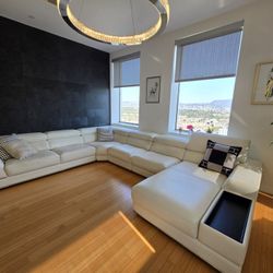 🔥 Modern White Sectional Sofa – Luxury Look 🔥