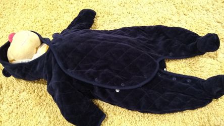 Baby Gap velvet quilt bear suit