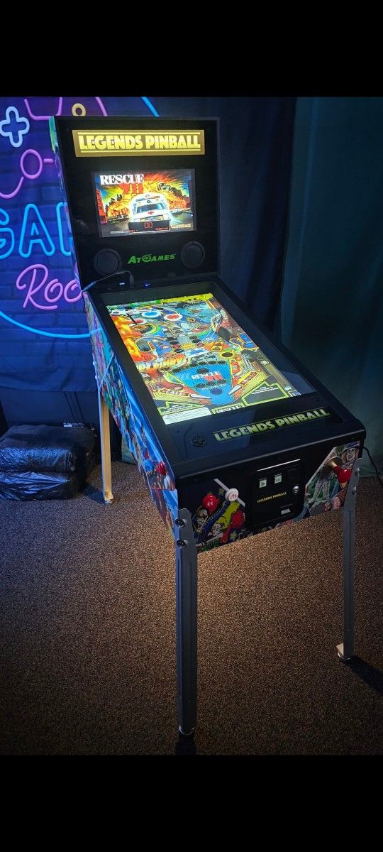 Retro Legends Virtual Pinball Machine With Over 750 Tables and Vertical Arcade Games