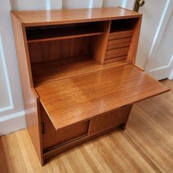 Danish Teak Drop-down Legal Secretary Desk