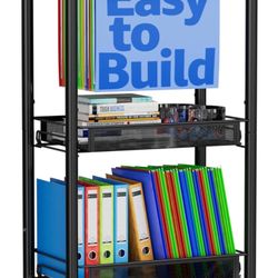 Rolling File Cart WONDERBUY 2-Tier Hanging File Folders