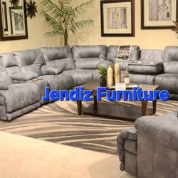 Manual Reclining Livingroom Furniture Sectional Couches Only $49 Down No Credit Needed 💥 
