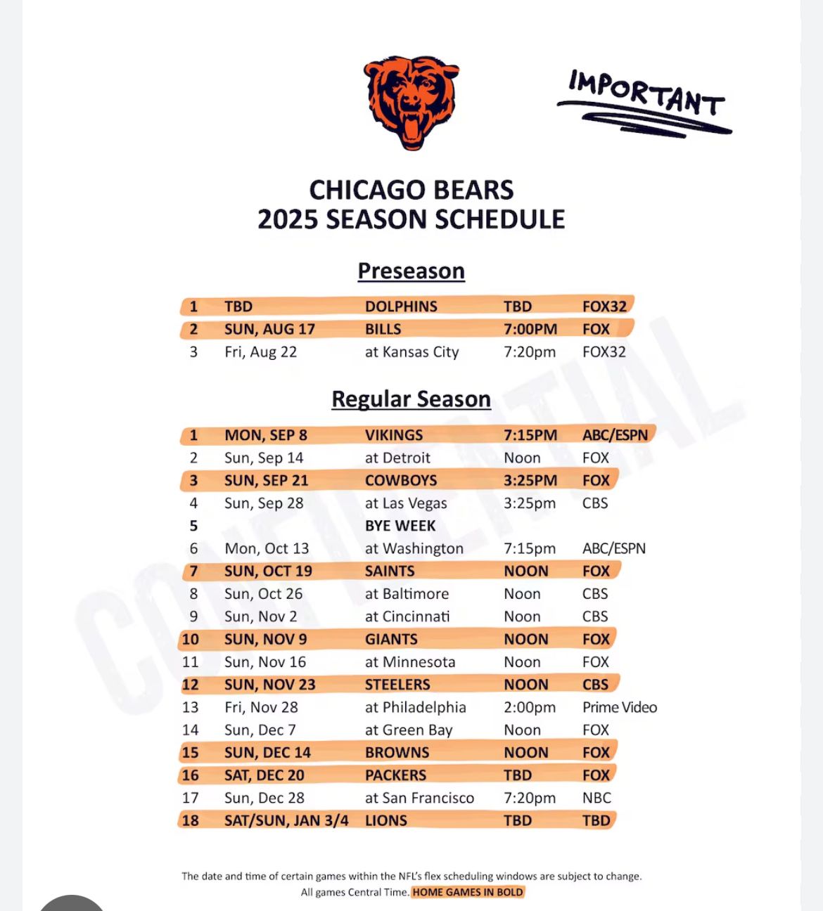 Chicago Bears Tickets For All GameS