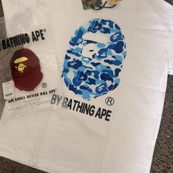 Bape Shirt Blue Logo