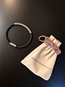 David Yurman Men's Braided Leather Cable Bracelet