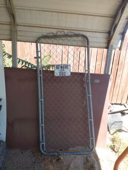 Chain link fence door
