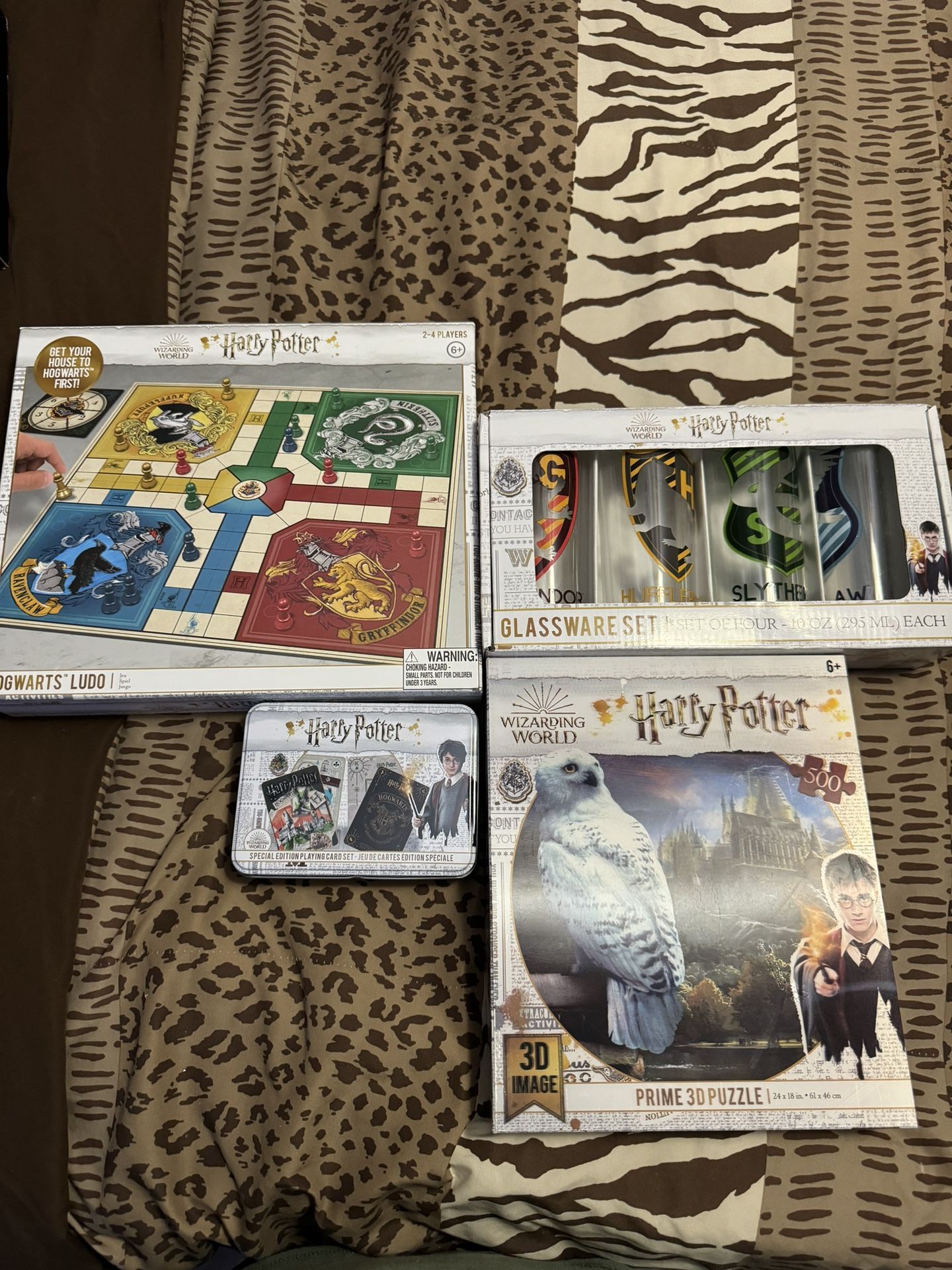 Harry Potter Glassware Set, 3D puzzle,  And Special Edition Card Set