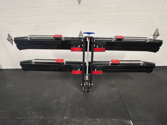 1UP USA Equip’D Double Bike Rack (2” Hitch) + Wheel Locks + Hitch Lock