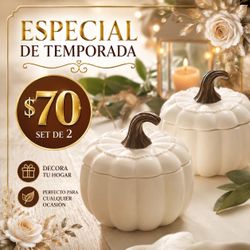 Tazones En Forma De Calabaza 