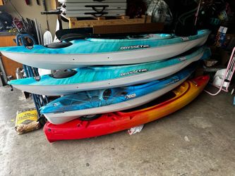 3 Pelican & 1 Perception  Kayaks