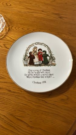Vintage Holly Hobbie Christmas Plate