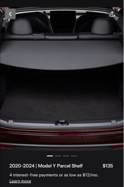 Tesla Model Y Parcel Shelf