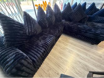 New 🛋️ Luxury Black Sectional Sofa – Modern, Spacious & Ultra Comfortable ⭐️ Shop with $0 down ⭐️