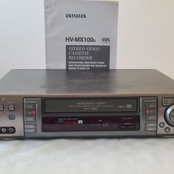 AIWA HV-MX100u Multi System VHS Video Player/Recorder, NTSC/PAL/SECAM, 4 Head  Video Cassette Recorder 