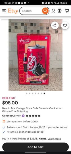 Coco cola cookie jar